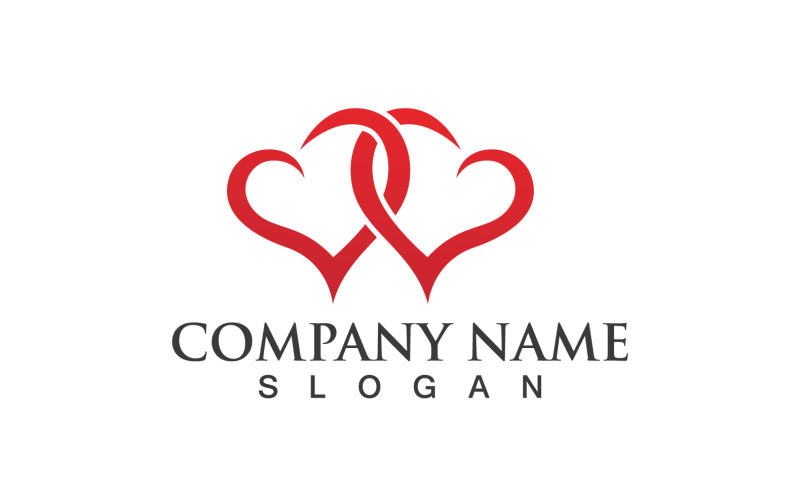 Przyjęcie Family Care Love Logo Vector V20