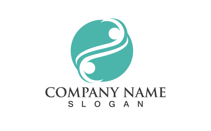 Adopcja Ludzie Społecznej Matki Logo Wektor V6