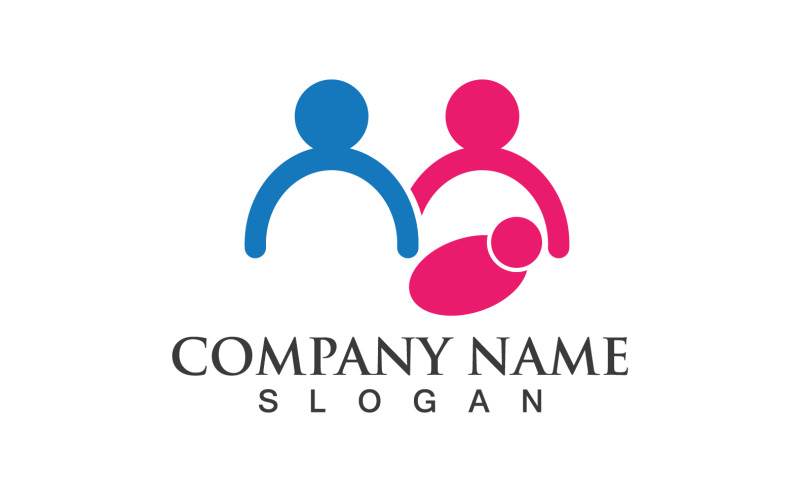 Adoption Personnes Social Mère Logo Vector V1
