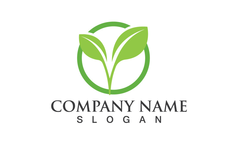 Foglia Eco Green Nature Logo Vector Design V3