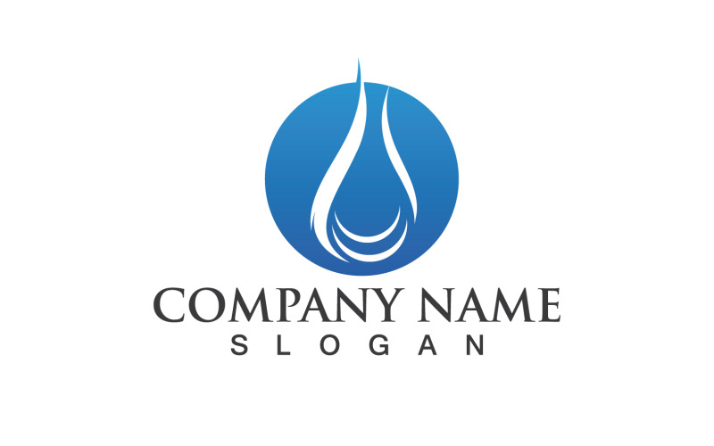 Goutte d'eau Water Logo Vector Design Element V3