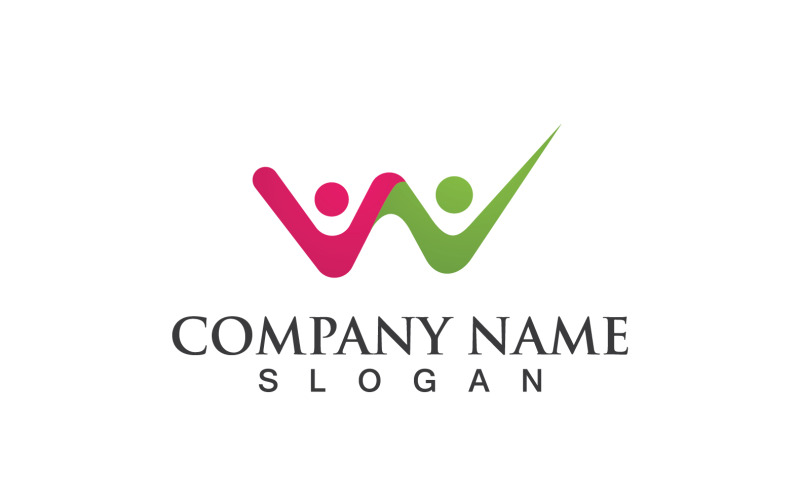 Groupe Personnes Communauté Social Logo Vector V11