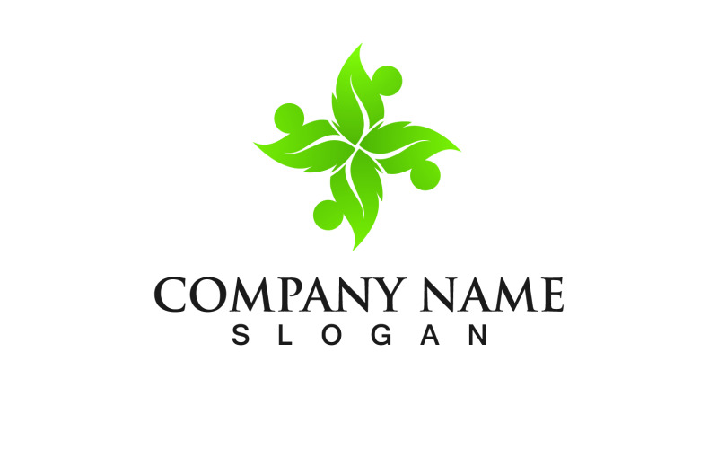 Groupe Personnes Communauté Social Logo Vector V23