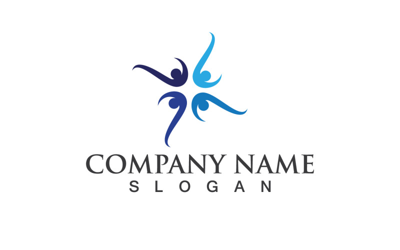 Grupa ludzi społeczności społecznej Logo wektor V19