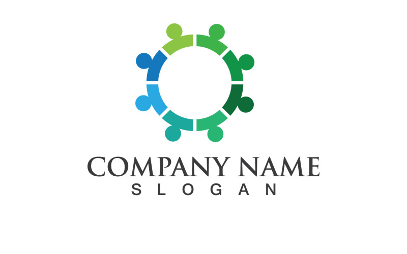 Grupo Personas Comunidad Social Logo Vector V17