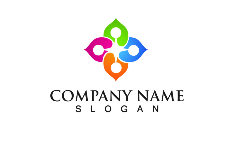 Gruppo Persone Comunità Social Logo Vector V22