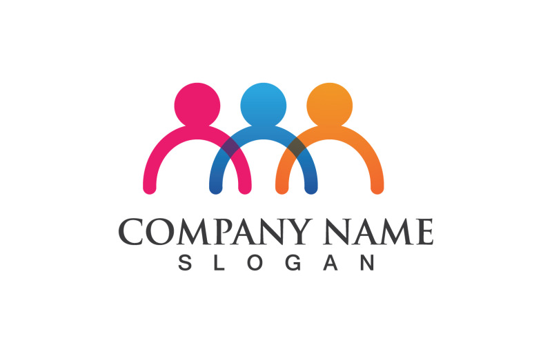 Gruppo Persone Comunità Social Logo Vector V6