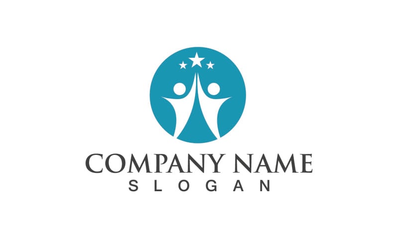 Les gens Star Success Business Logo Vector V1