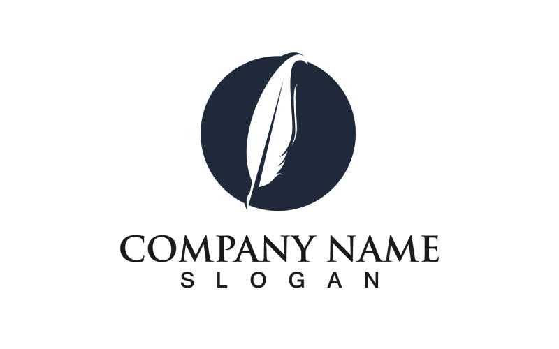 Stylo Plume Vector Logo Et Symbole Vecteur V5