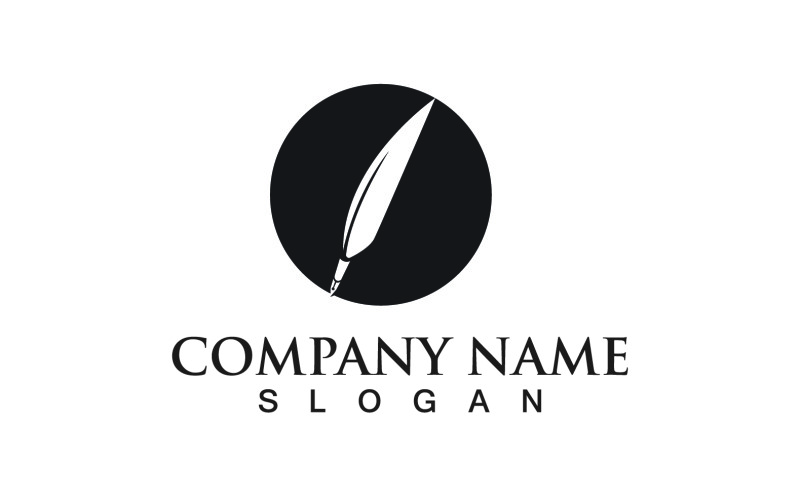 Stylo Plume Vector Logo Et Symbole Vecteur V8