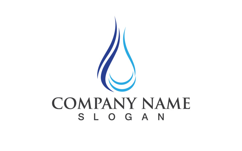 Waterdrop Water Logo Vector Design Element V1