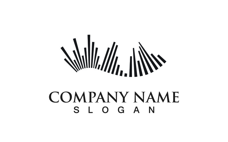 Conception de vecteur de logo de musique d'égaliseur V1