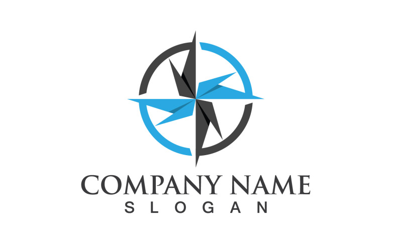 Brújula Logotipo Y Símbolo Ubicación Logotipo V22
