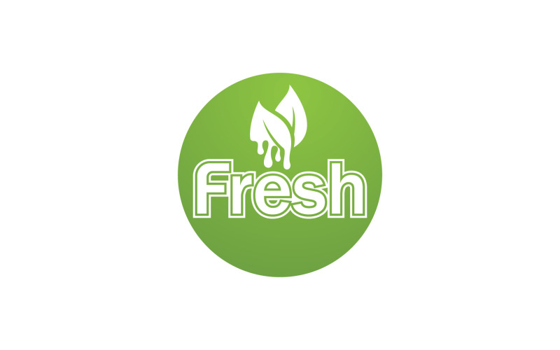 Feuille fraîche Nature Logo Design Vector V6