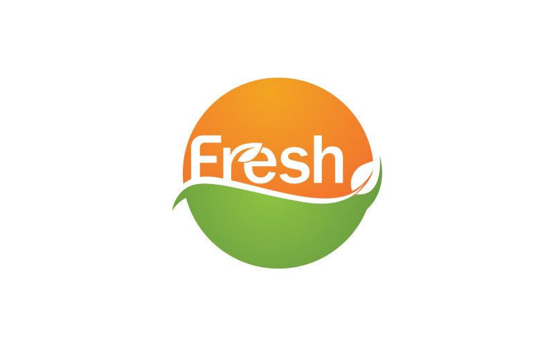 Foglia fresca Natura Logo Design Vector V15