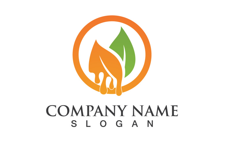 Fresh Leaf Nature Logo Design Vector V8
