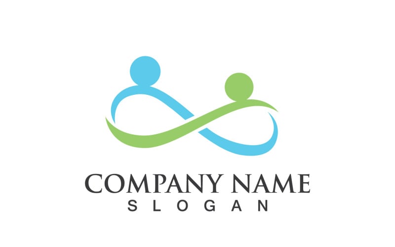 Infinity People Family Care Logo Vector V1