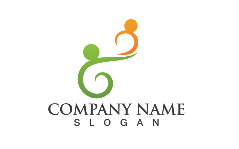 Infinity People Family Care Logo Vector V6