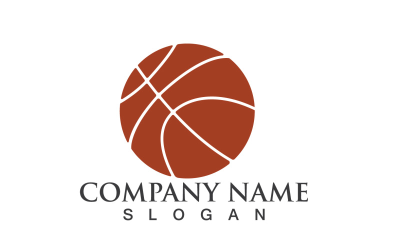 Vector de logotipo y símbolo de baloncesto V1