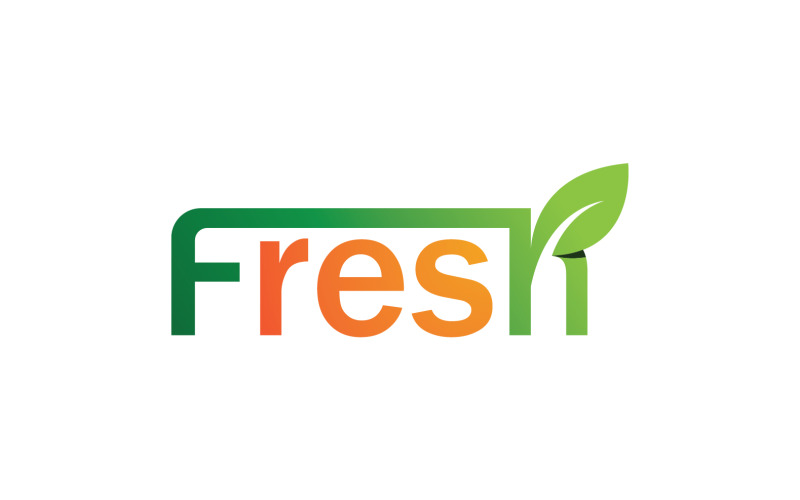 Vers blad natuur Logo ontwerp Vector V12