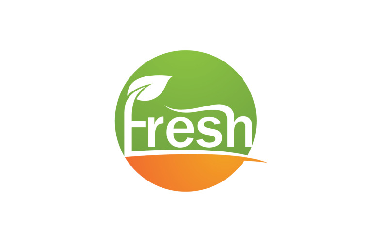 Vers blad natuur Logo ontwerp Vector V3