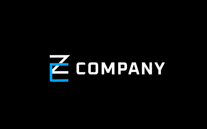 Monogram písmeno EZ ploché Logo