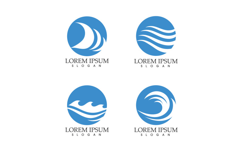 Wave Water Beach Logo Design Vector V34