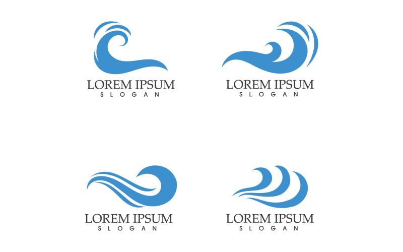 Wave Water Beach Logo Design Vector V37