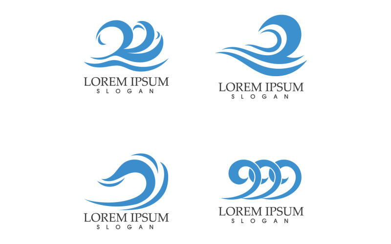 Wave Water Beach Logo Design Vector V40