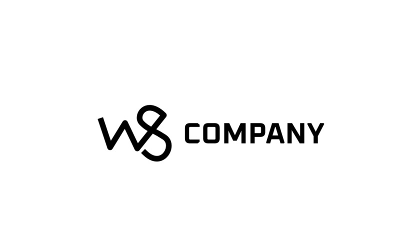 Logotipo dinámico de la letra WS del monograma