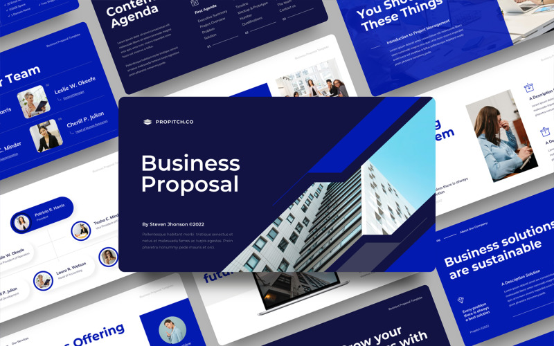 Propitch - Modello di diapositiva di Google per la proposta commerciale
