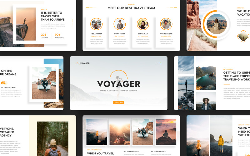 Voyager - Keynote-mall för resebloggare