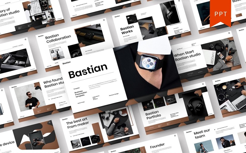 Bastian – Шаблон бизнес-презентации PowerPoint