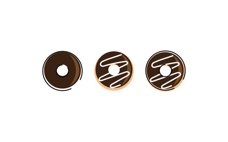 Donut-Vektor-Illustration V4