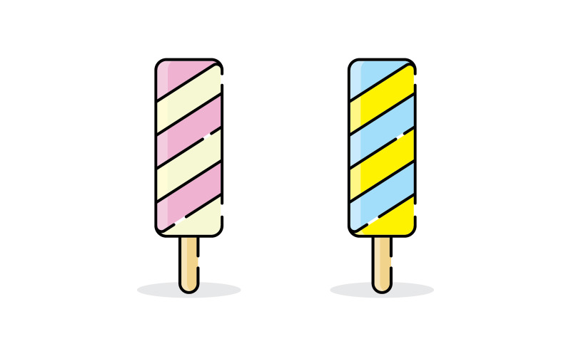 Illustration vectorielle de crème glacée V7