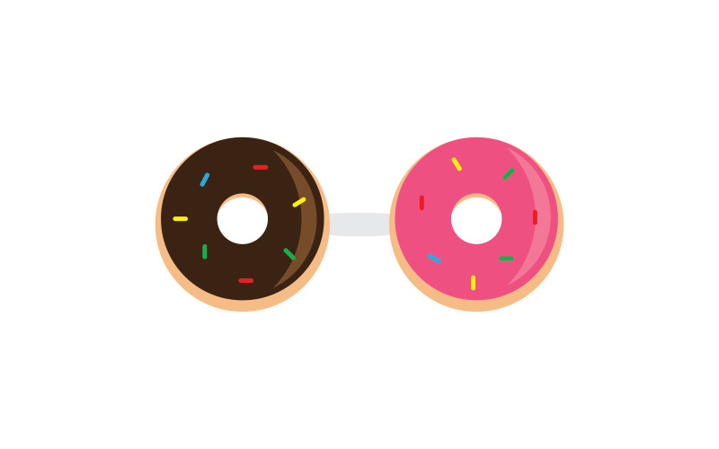 Ilustração vetorial de rosquinha V3