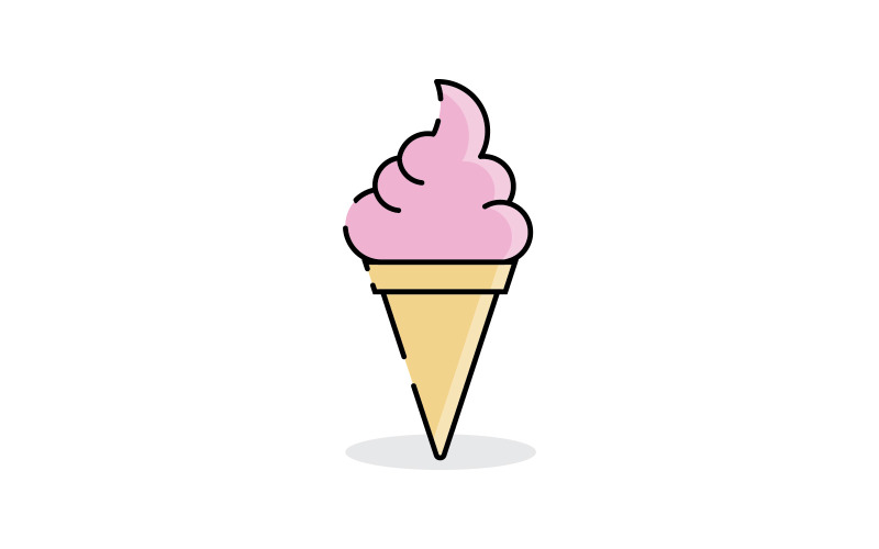 Ilustração vetorial de sorvete V4