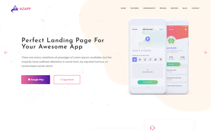Azapp 应用程序登陆页面模板