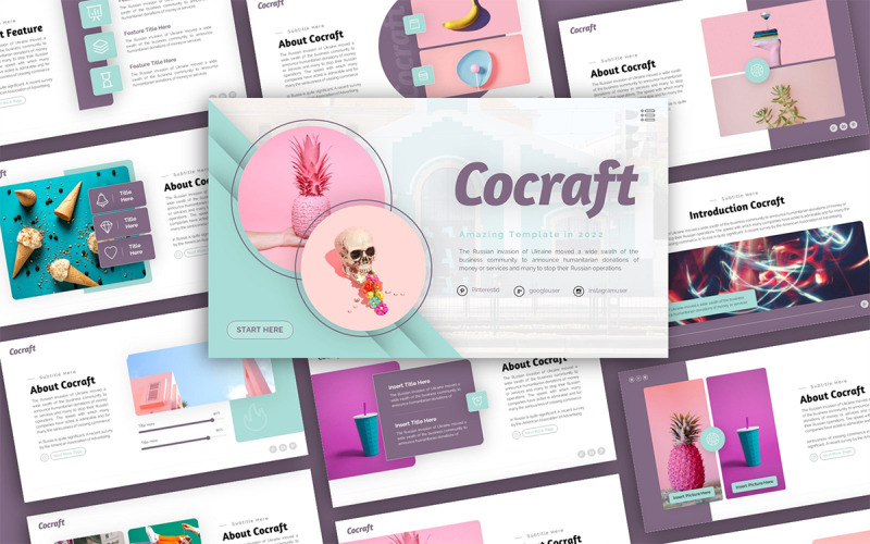 Cocraft Creative Многоцелевой шаблон презентации PowerPoint