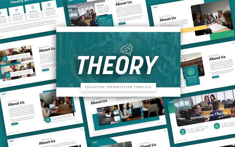 Modèle de présentation PowerPoint polyvalent pour l'éducation théorique