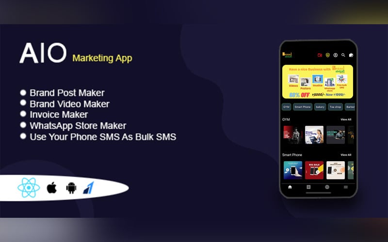 AIO Marketing App – Full React Native App