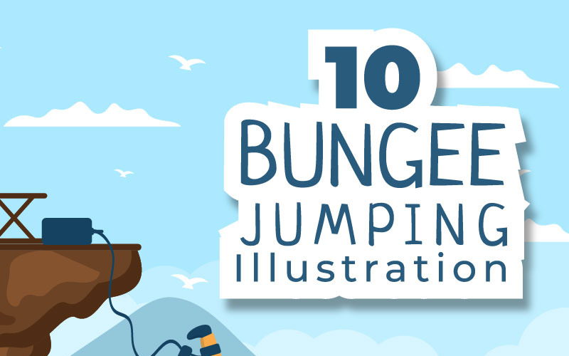 10 Bungeejumpen Illustratie