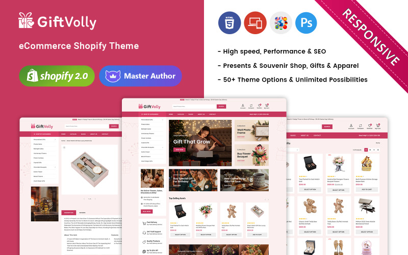 Giftvolly - Motyw Shopify na prezenty i pamiątki