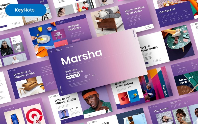 Marsha – 商业主题演讲模板