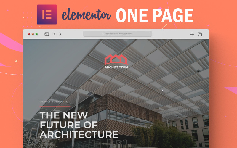 Página de destino do Architectom Elementor