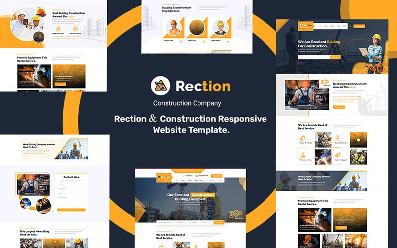 Plantilla web para sitios web de Rection & Construction