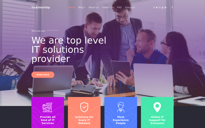 TishStartUp - StartUp och Company WordPress Theme