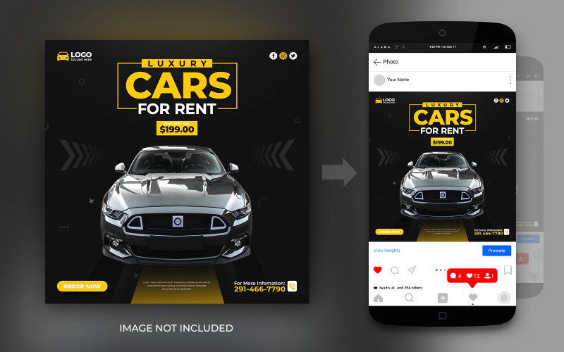 Design-Vorlage für Instagram- oder Facebook-Social-Media-Post-Banner