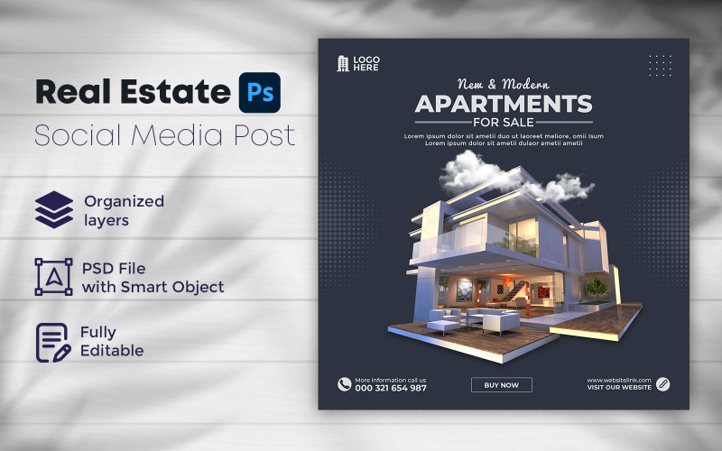 Modello di post sui social media immobiliari 15