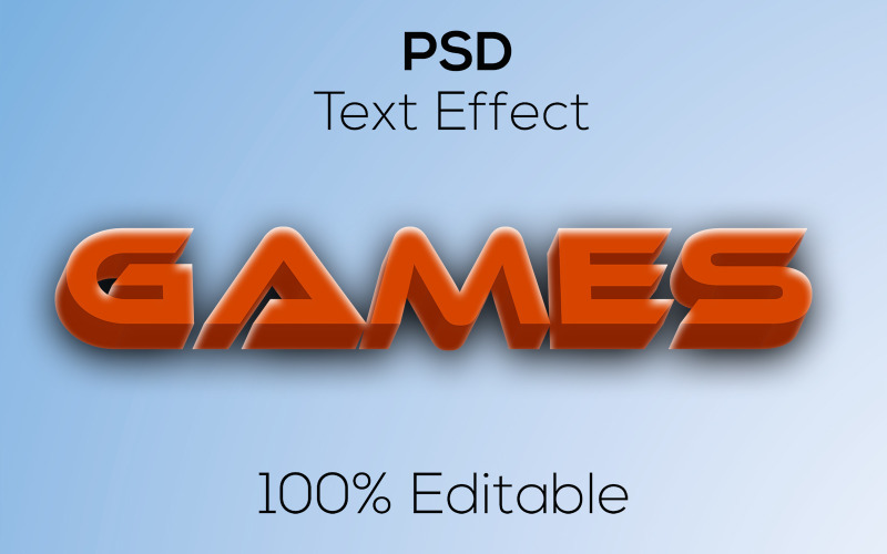 Jeux 3D | Effet de texte Psd de jeux 3d modifiables modernes